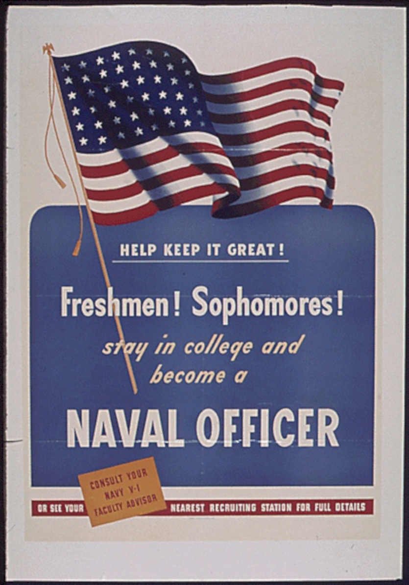 Navy Flag Recruitment Vintage Retro Advert Ads A4 Photo Print