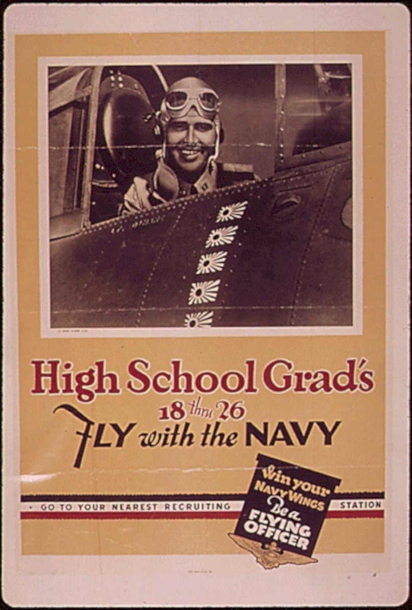Navy Flight Grad Vintage Retro Advert Poster A4 Photo Print