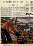 Navy Mail Plane Vintage Retro Advert Ads A4 Photo Print