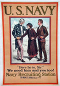 Navy Recruitment Poster Vintage Retro Advert Poster A4 Photo Print