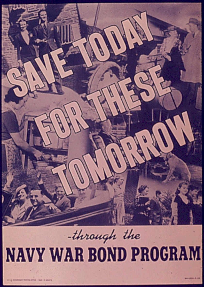 Navy War Bond Vintage Retro Advert Poster A4 Photo Print