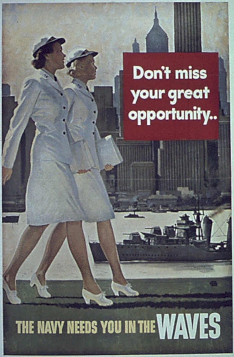 Navy Women Skyline Vintage Retro Advert Poster A4 Photo Print