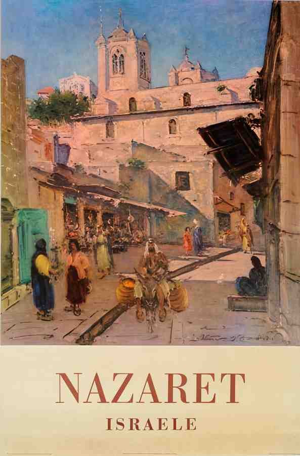 NazaretIsrael Vintage Advert A4 Photo Print