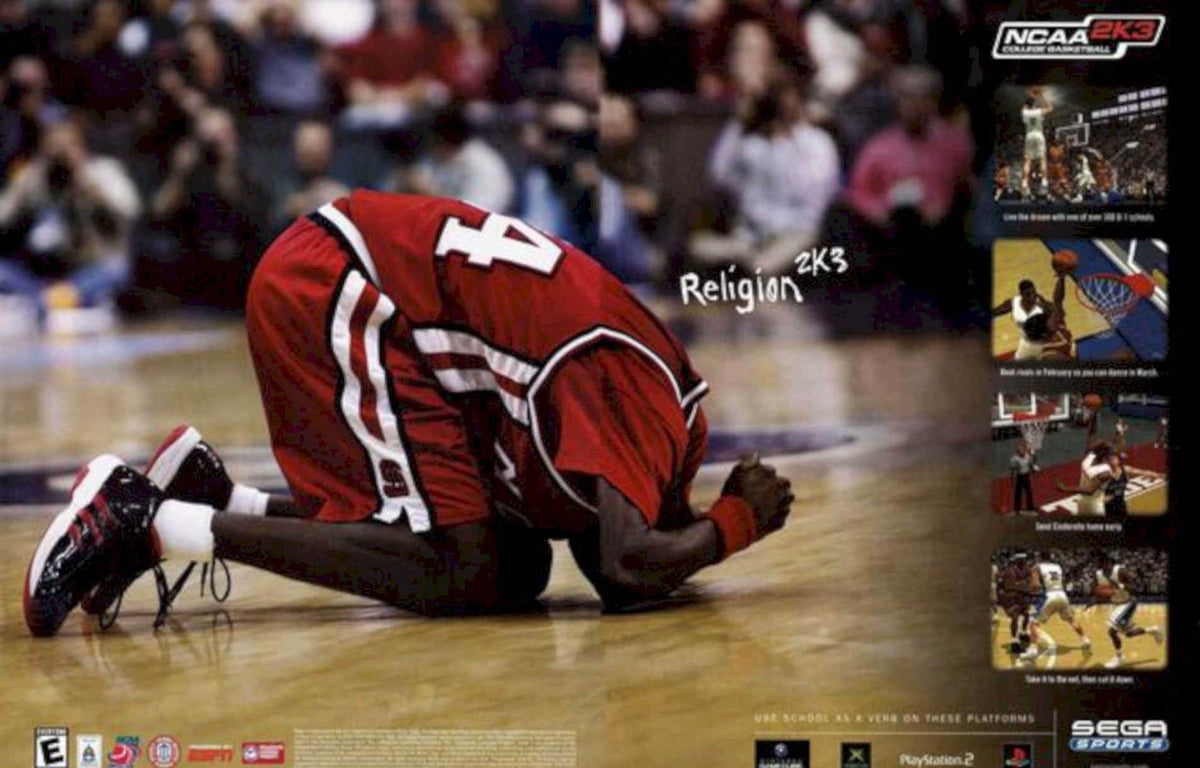 Ncaa Basketball 2k3 Vintage Retro Advert Poster A4 Photo Print