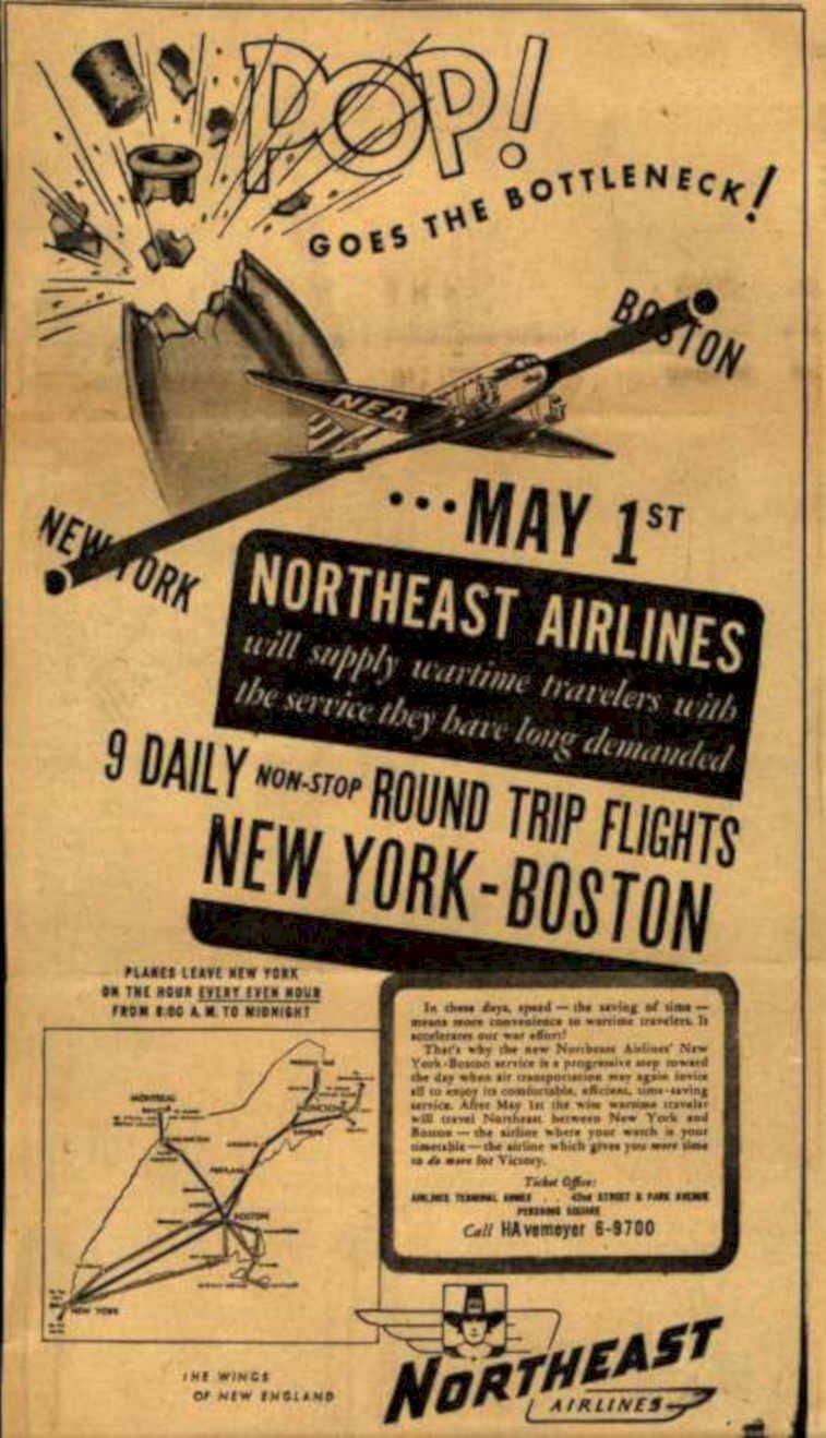Nea Flights 1946 Vintage Retro Advert Ads A4 Photo Print