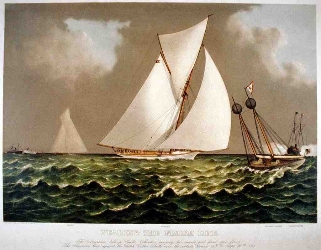 Nearing Finish Ship Vintage A4 Photo Print