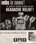 Nebs Headache Relief Vintage Retro Advert Ads A4 Photo Print