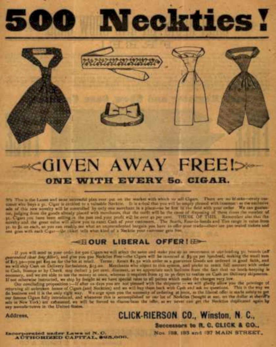 Neckties Click Risoner Vintage Retro Advert Ads A4 Photo Print