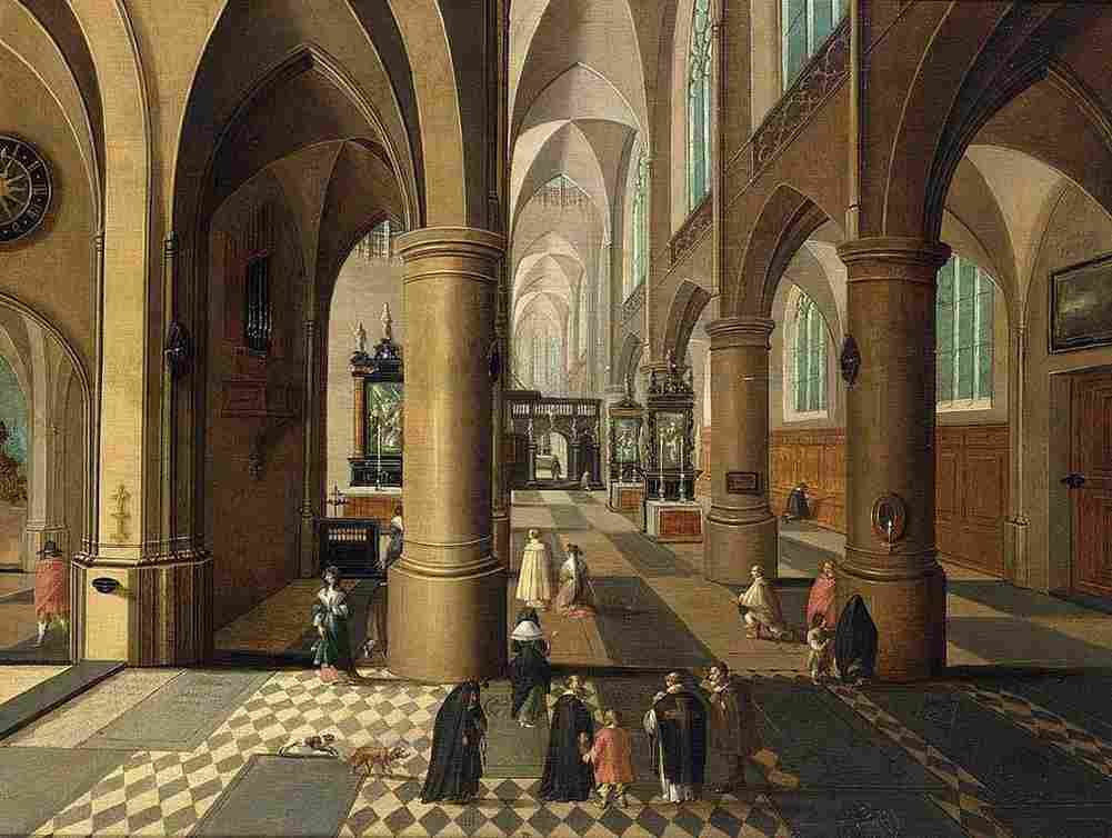 Neefs Church Interior 3 Art A4 Photo Print