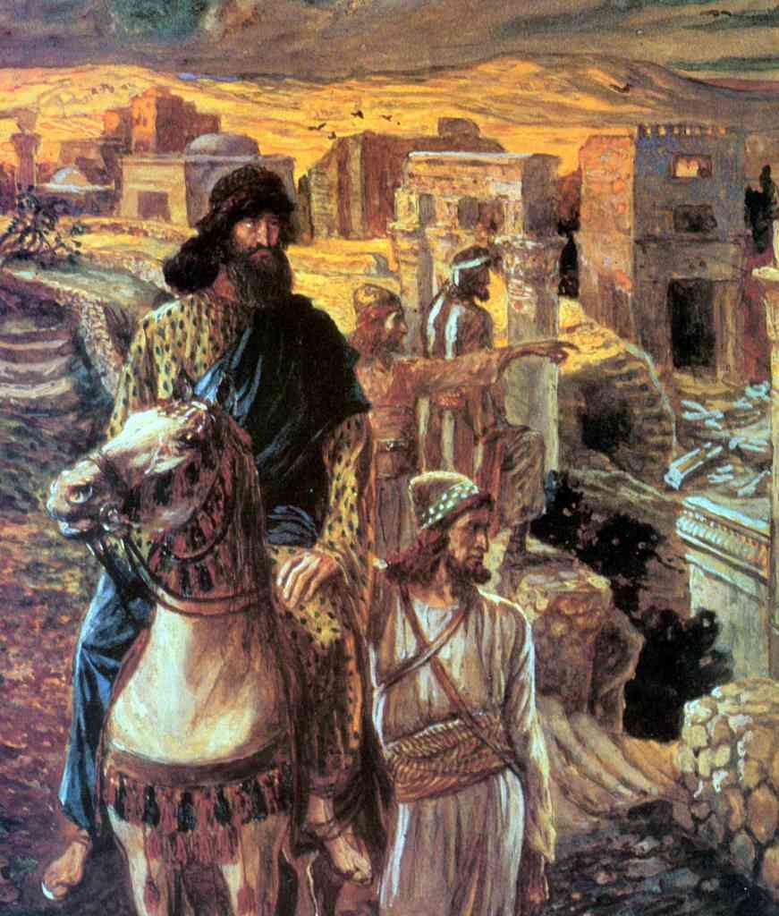 Nehemiah Sees The Rubble In Jerusalem Tissot A4 Photo Print