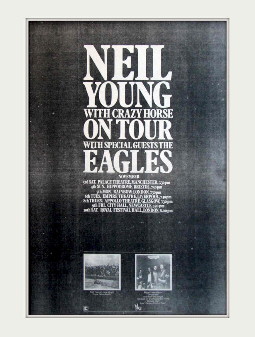 Neil Young Concert Vintage Retro Advert Poster A4 Photo Print
