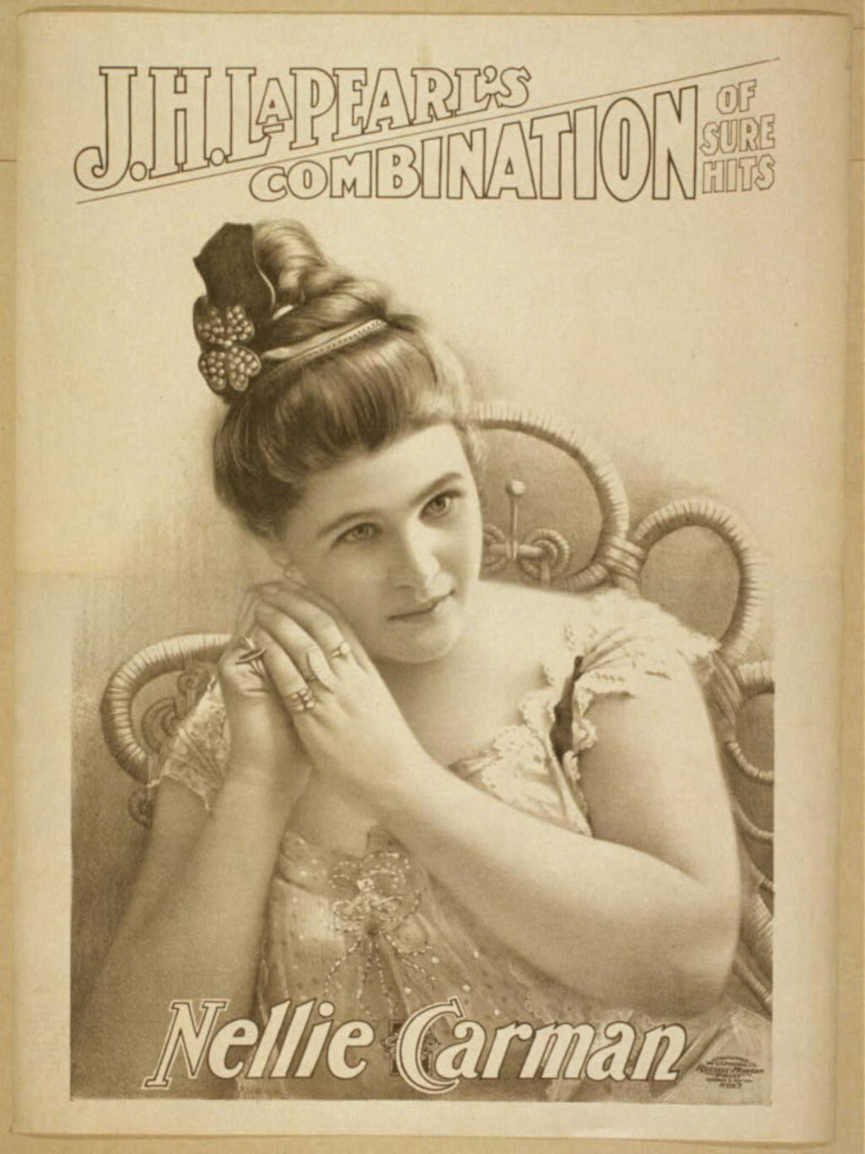 Nellie Carman Sheetmusic Vintage Retro Advert Poster A4 Photo Print