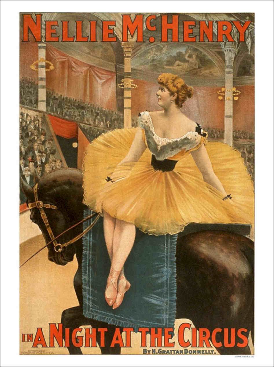 Nellie Mchenry Night At Circus Vintage Retro Advert Poster A4 Photo Print