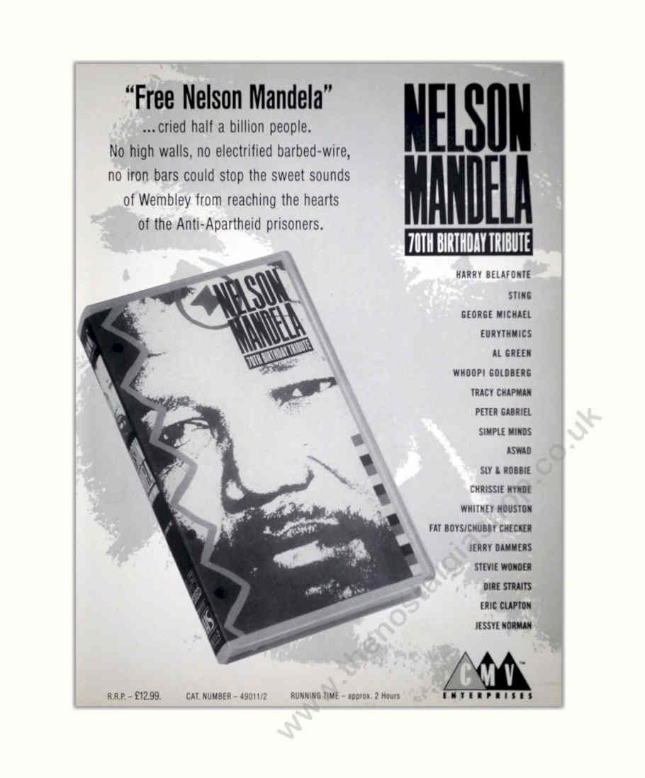 Nelson Mandela Disc Vintage Retro Advert Poster A4 Photo Print