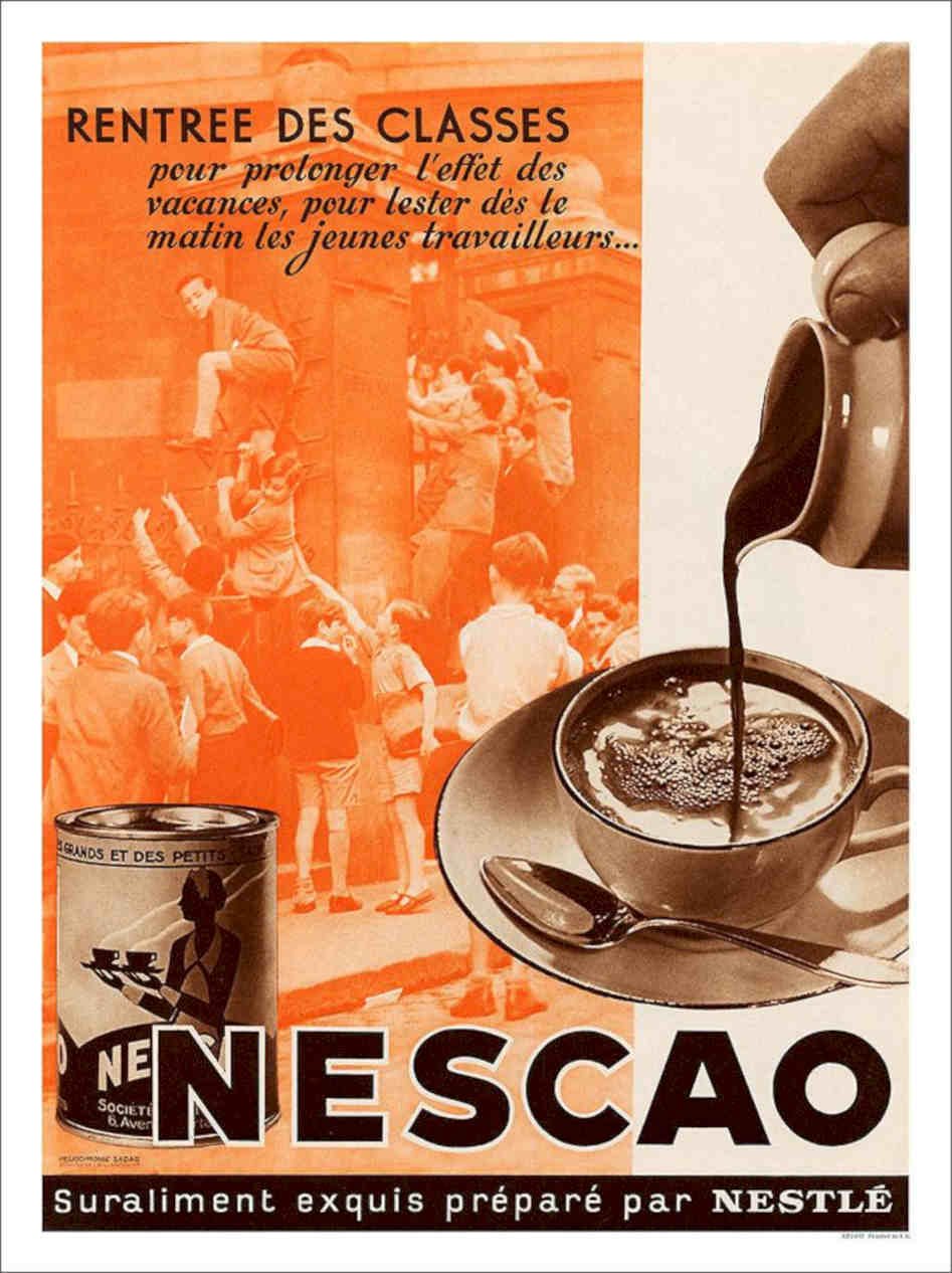 Nescao Coffee Vintage Retro Advert Poster A4 Photo Print