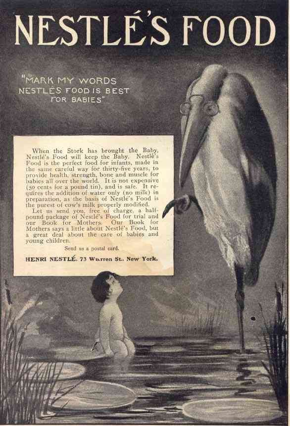 Nestle Stork Girl 1008 advert A4 Photo Print