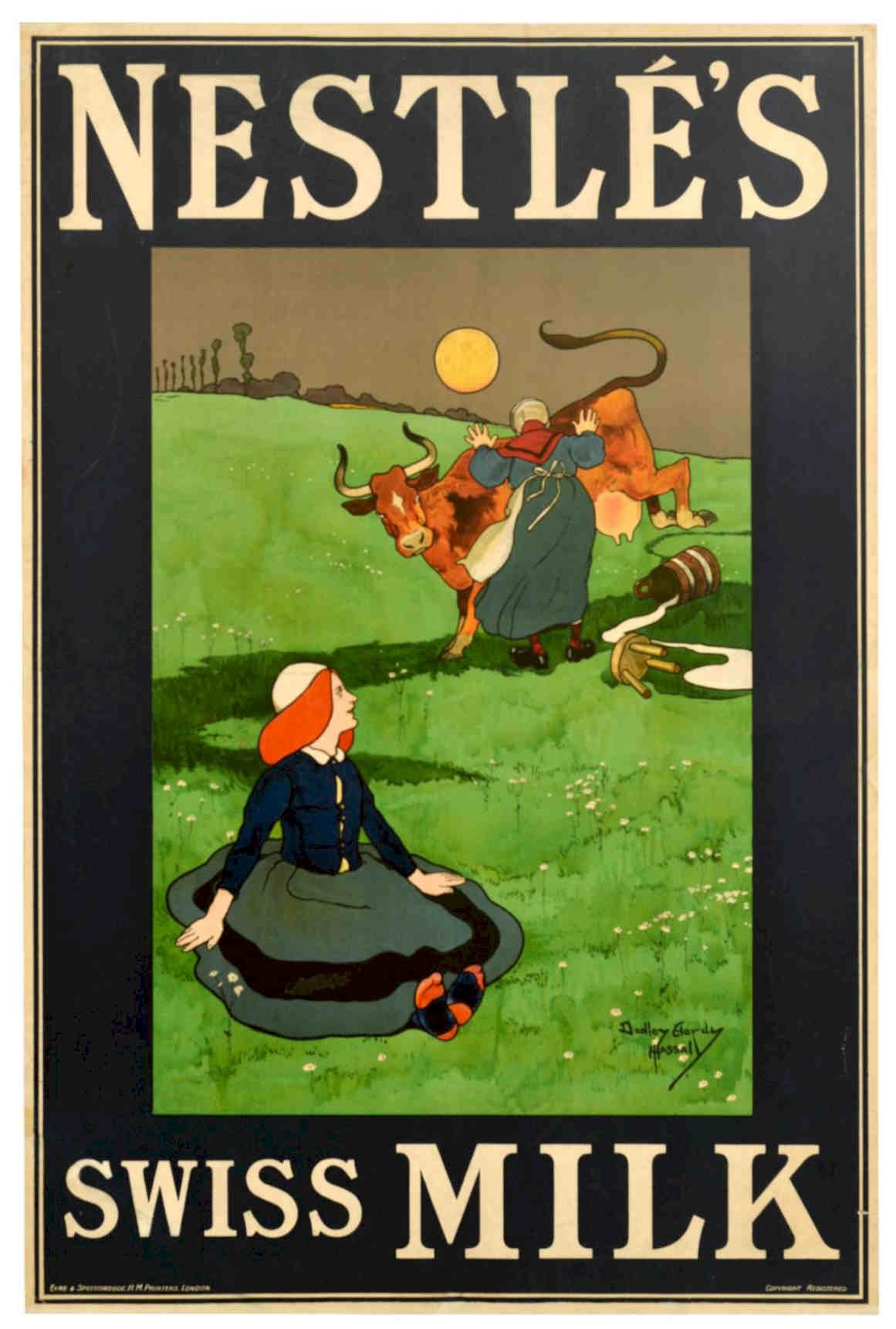 Nestles Swiss Milk Vintage Retro Advert Poster A4 Photo Print