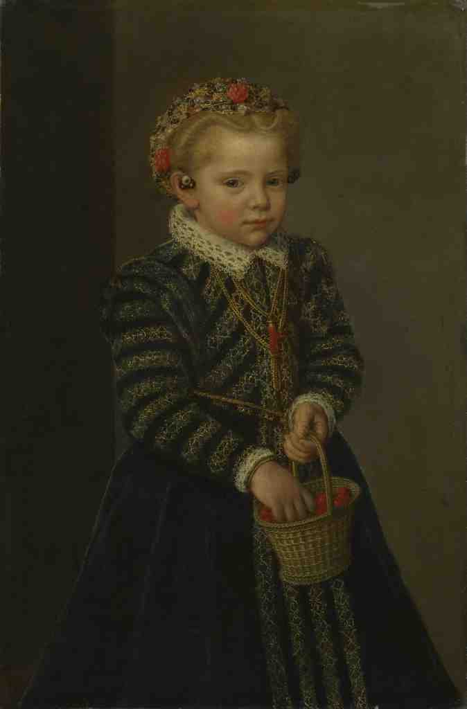 Netherlandish A Little Girl with a Basket of Cherries A4 Photo Print
