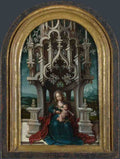 Netherlandish The Virgin and Child Enthroned A4 Photo Print
