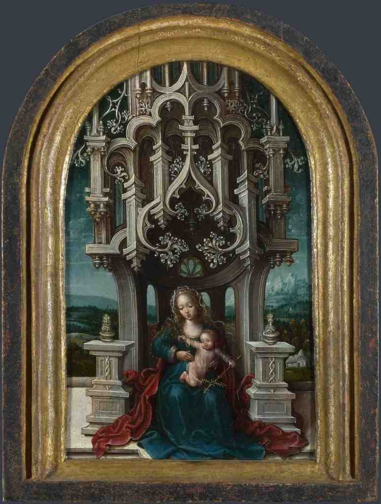 Netherlandish The Virgin and Child Enthroned A4 Photo Print