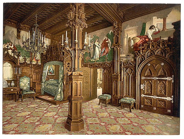 Neuschwanstein Castle II Upper Bavaria Vintage A4 Photo Print