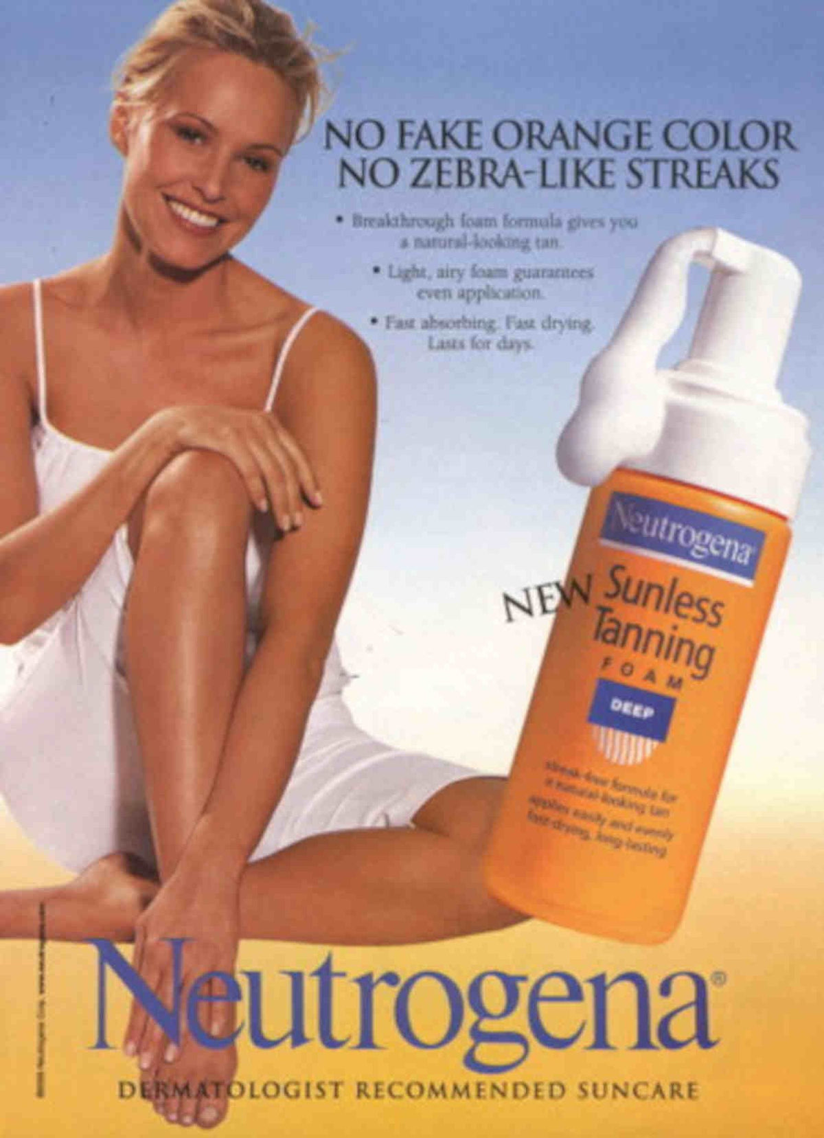 Neutrogena Sunless Foam Vintage Retro Advert Poster A4 Photo Print