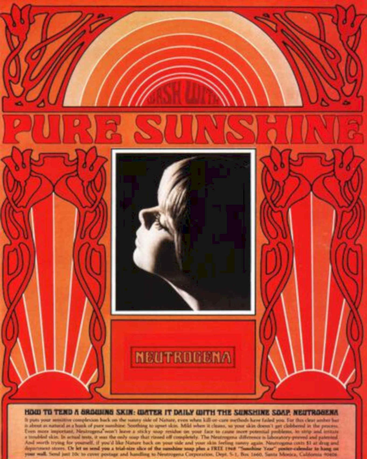 Neutrogena Sunshine Poster Vintage Retro Advert Poster A4 Photo Print