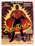 Neutron Mexican Wrestler Vintage Retro Advert Poster A4 Photo Print