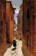 Neuville Alphonse De Street In The Old Town A4 Photo Print