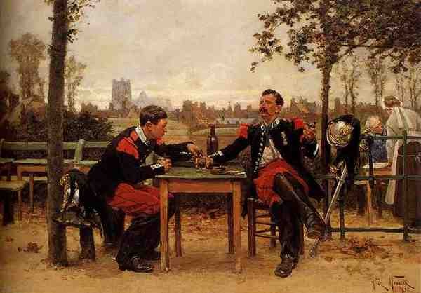 Neuville Alphonse De The Commanders Feast A4 Photo Print