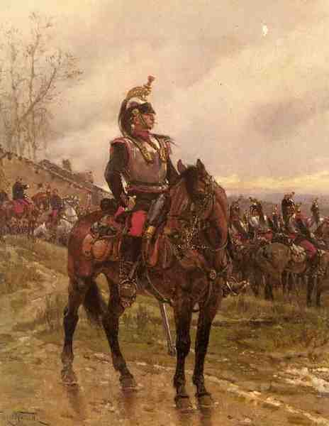 Neuville Alphonse Marie De The Hussars A4 Photo Print