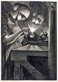 Nevinson building aircraft acetylene welder A4 Photo Print