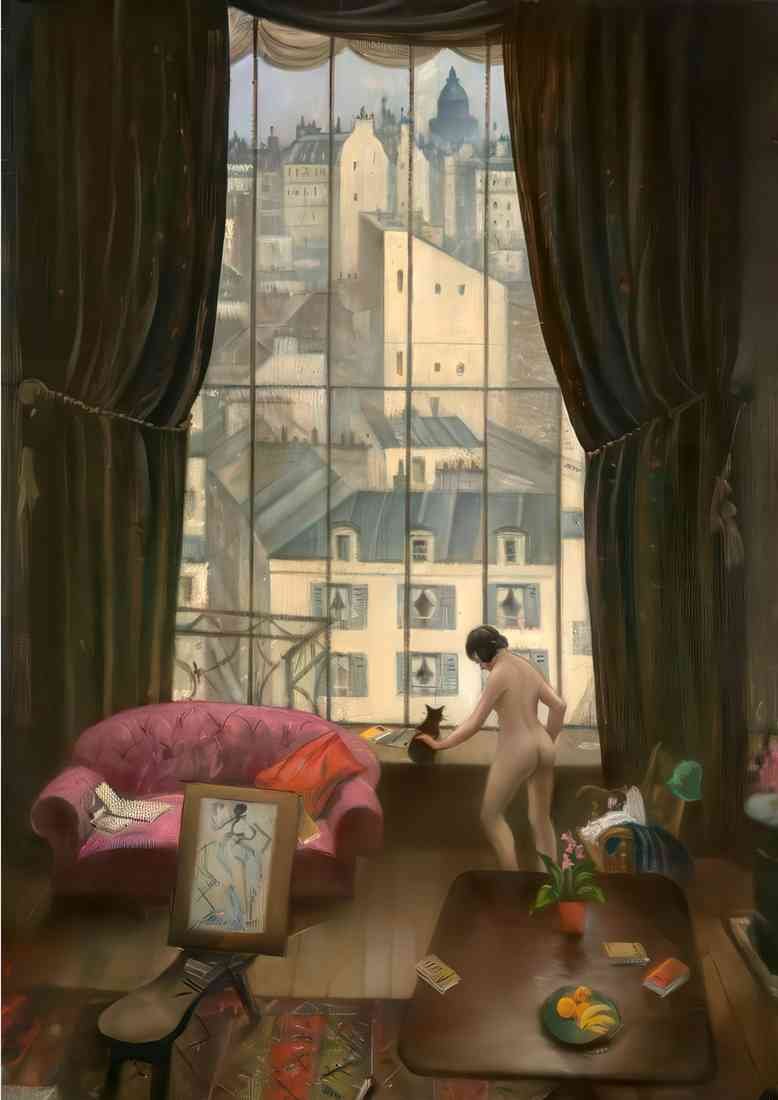 Nevinson studio in montparnasse CROP A4 Photo Print