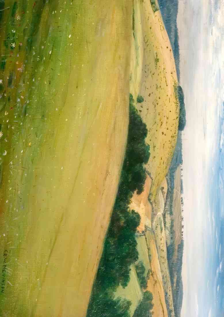 Nevinson summer in the downs A4 Photo Print