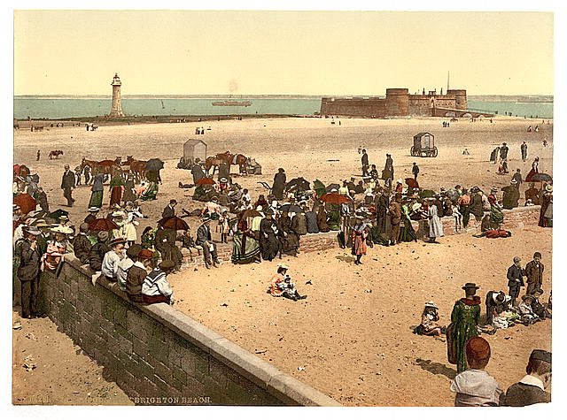 New Brighton Beach Liverpool Vintage A4 Photo Print