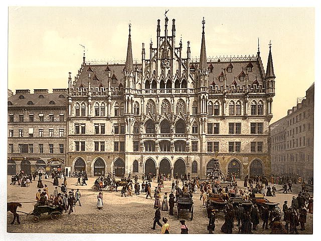 New City Hall Munich Bavaria Vintage A4 Photo Print
