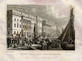 New Custom House Billingsgate London England Shepherd 1827 Vintage A4 Photo Print