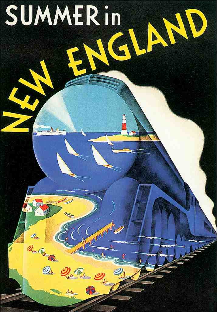 New England 2 Vintage A4 Photo Print
