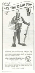 New England Diver Vintage Retro Advert Ads A4 Photo Print