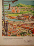 New England Power Vintage Retro Advert Ads A4 Photo Print