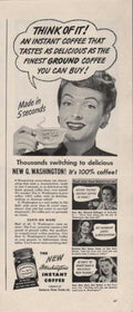 New G Washington Vintage Retro Advert Ads A4 Photo Print