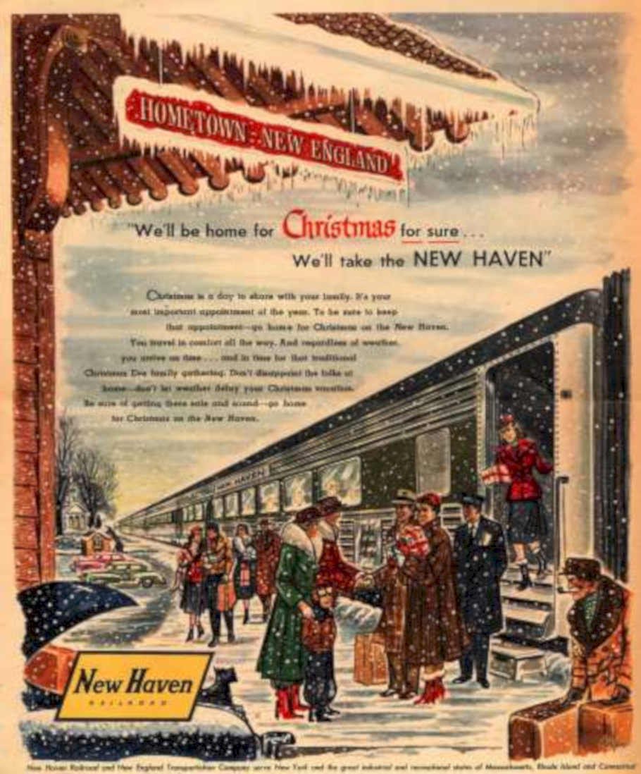 New Haven Christmas Vintage Retro Advert Ads A4 Photo Print