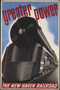 New Haven Train 2 Vintage Retro Advert Ads A4 Photo Print