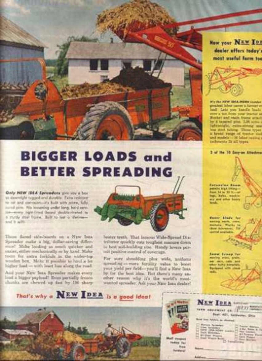 New Idea Spreader Vintage Retro Advert Ads A4 Photo Print