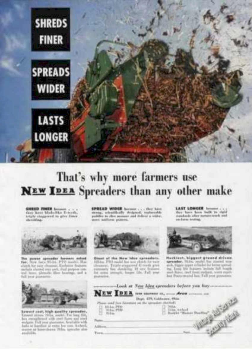 New Idea Spreaders Vintage Retro Advert Ads A4 Photo Print