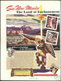 New Mexico Mesas Vintage Retro Advert Ads A4 Photo Print