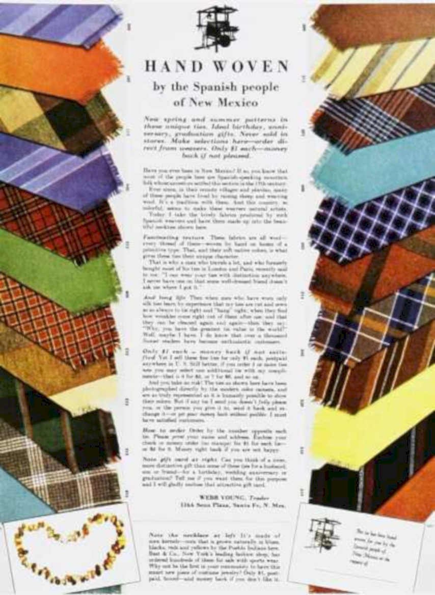 New Mexico Patterns Vintage Retro Advert Ads A4 Photo Print
