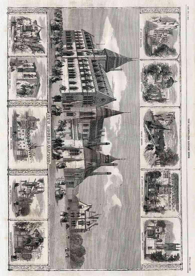 New Museum All Souls College England Oxford University 1859 A4 Photo Print