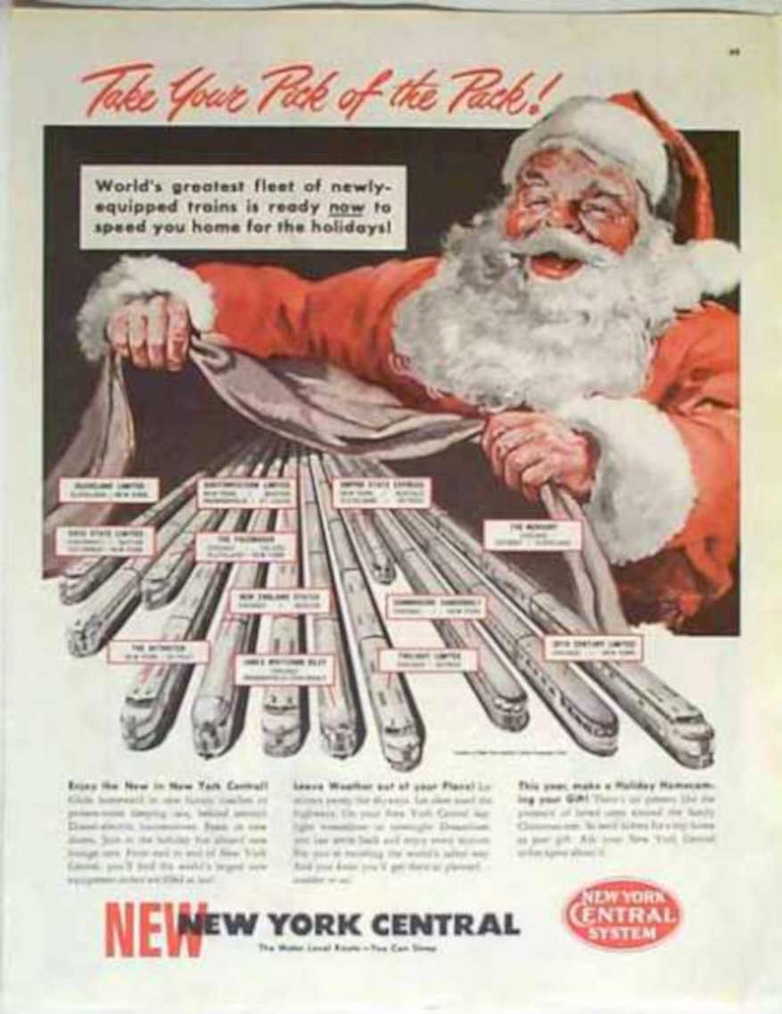 New York Central 3 Vintage Retro Advert Ads A4 Photo Print