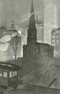 New York Sketches 1902 An Evening view of St Pauls Church A4 Photo Print